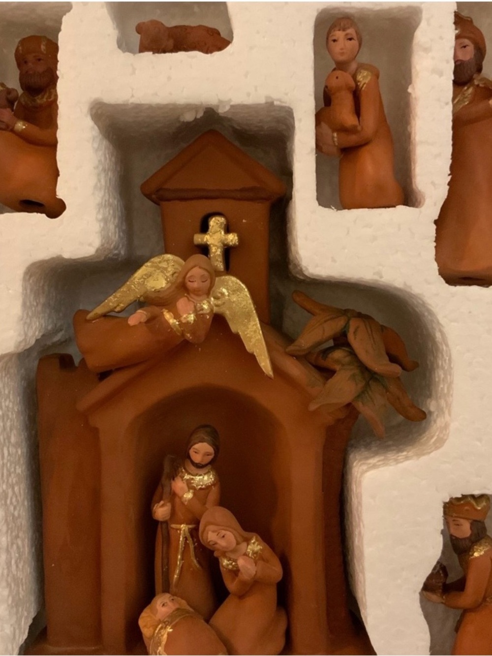 Department 56 Terracotta and Gold Nativity Set